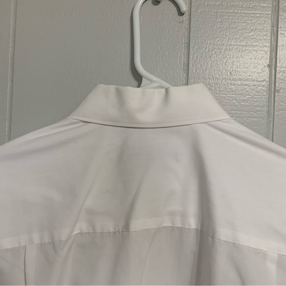 Men’s White Geoffrey Beene Collard Long-Sleeve Button Down Dress Shirt - Picture 7 of 8